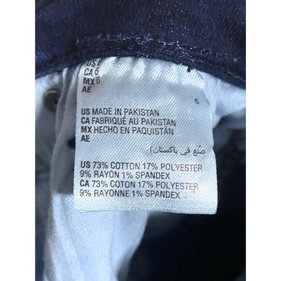 INC Denim High Rise Skinny Jeans Womens 6 Stretch Casual Classic Dark Indigo NWT - Picture 10 of 11